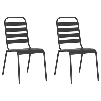 -Delige Tuinset Staal Antracietkleurig 3 Lengte tafel 50 cm