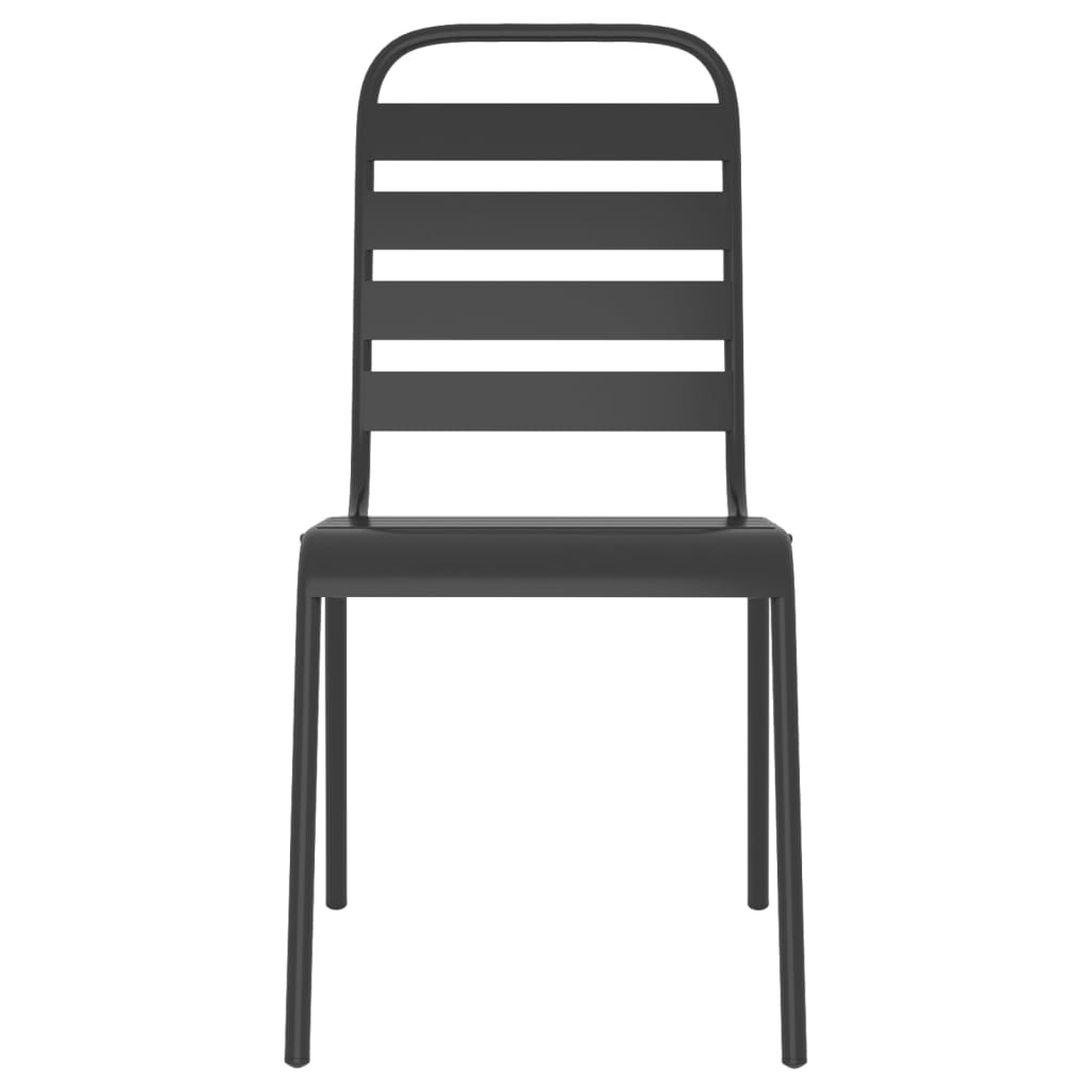 -Delige Tuinset Staal Antracietkleurig 3 80 cm tafellengte