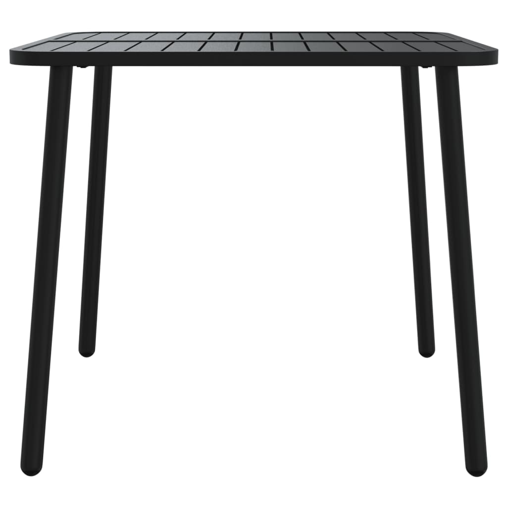 5-Delige Tuinset Staal Antracietkleurig 80 cm tafellengte
