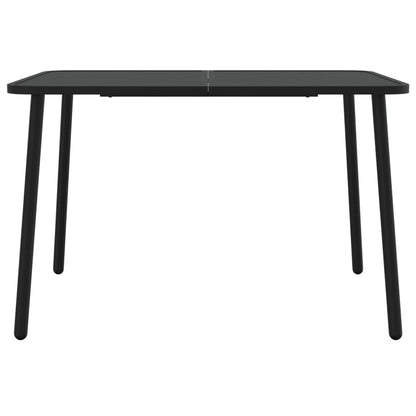 7-Delige Tuinset Staal Antracietkleurig 110 cm tafellengte