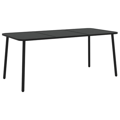 7-Delige Tuinset Staal Antracietkleurig Lengte tafel 165 cm