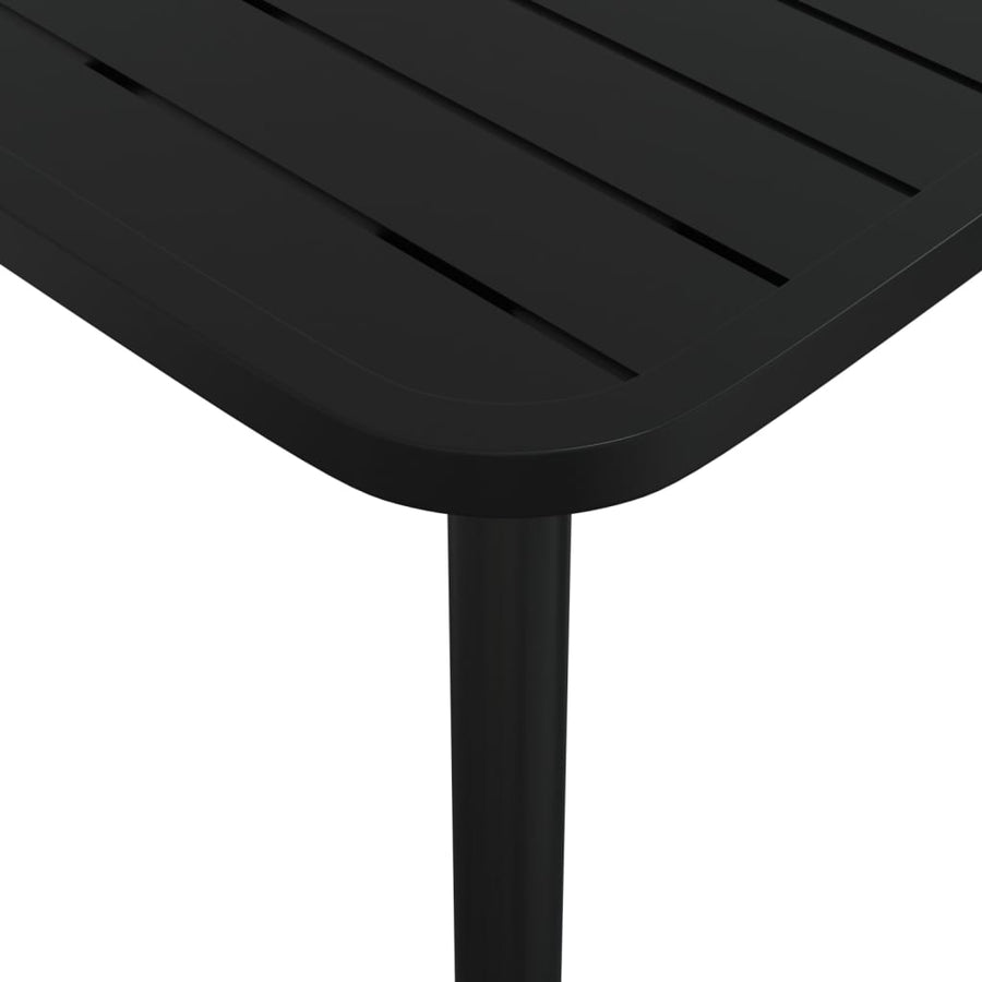 7-Delige Tuinset Staal Antracietkleurig Lengte tafel 165 cm