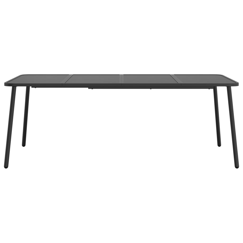 -Delige Tuinset Staal Antracietkleurig 9 200 cm tafellengte