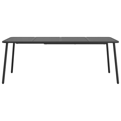 -Delige Tuinset Staal Antracietkleurig 9 200 cm tafellengte