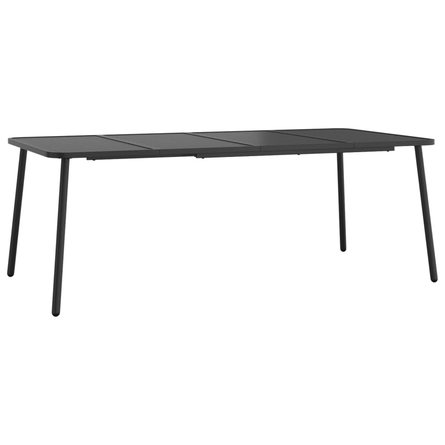 -Delige Tuinset Staal Antracietkleurig 11 200 cm tafellengte