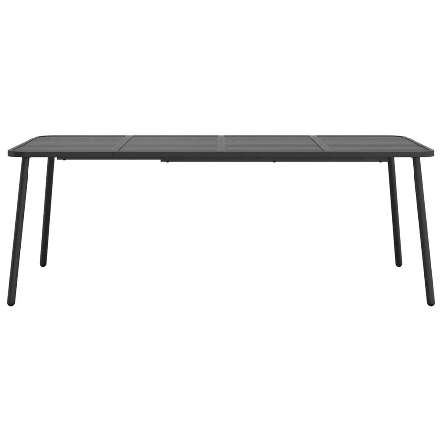 -Delige Tuinset Staal Antracietkleurig 11 200 cm tafellengte