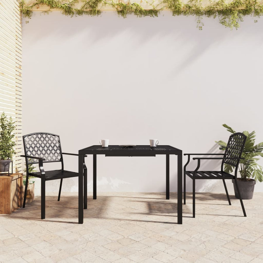 3-delige Tuinset staal antracietkleurig