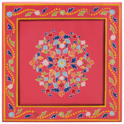Salontafel Handbeschilderd Massief Mangohout Roze