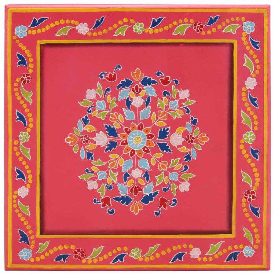 Salontafel Handbeschilderd Massief Mangohout Roze
