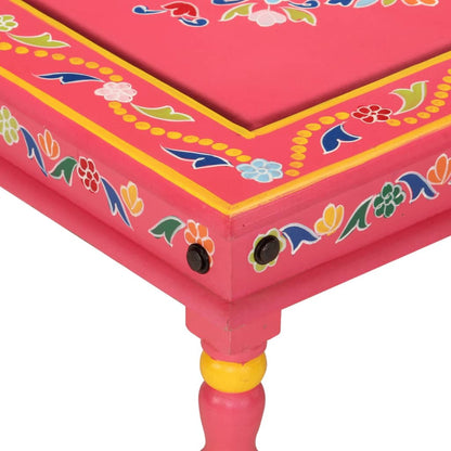 Salontafel Handbeschilderd Massief Mangohout Roze