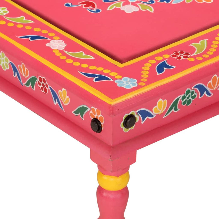 Salontafel Handbeschilderd Massief Mangohout Roze