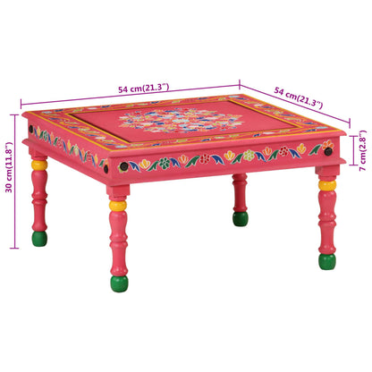 Salontafel Handbeschilderd Massief Mangohout Roze