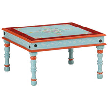 Salontafel Handbeschilderd Massief Mangohout 54 x 54 x 30 cm Blauw