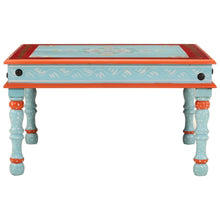 Salontafel Handbeschilderd Massief Mangohout 54 x 54 x 30 cm Blauw