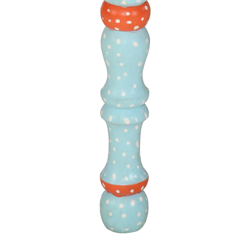 Salontafel Handbeschilderd Massief Mangohout 54 x 54 x 30 cm Blauw