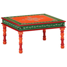 Salontafel Handbeschilderd Massief Mangohout Oranje orange