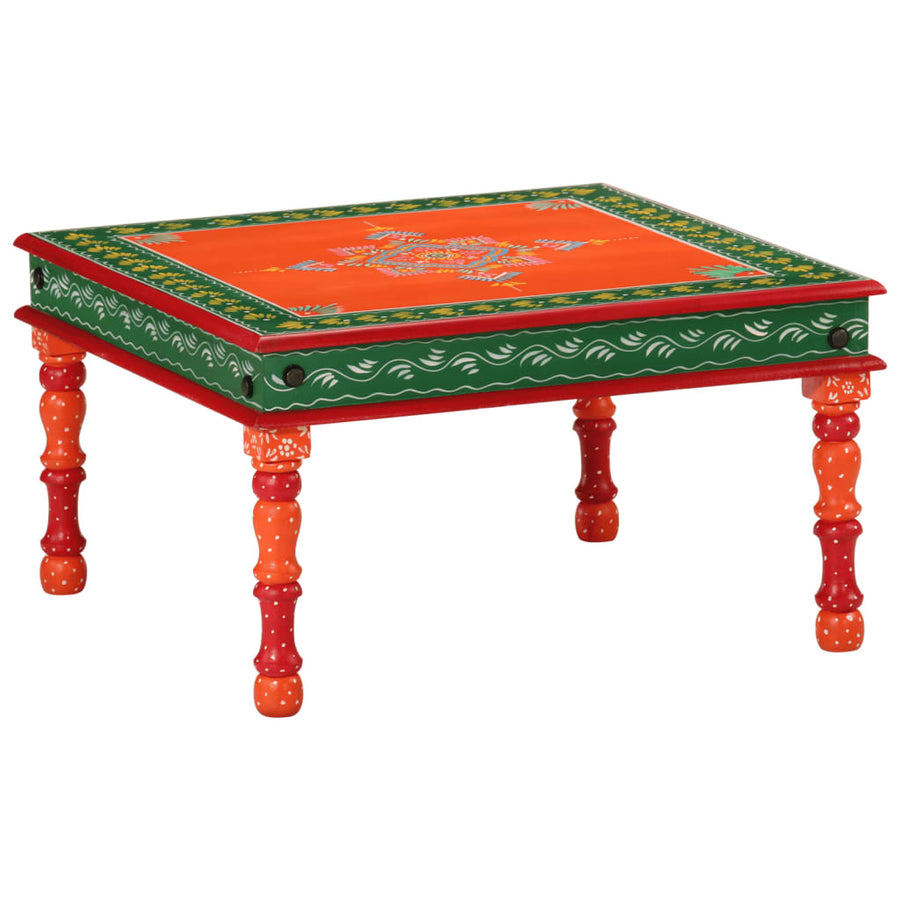 Salontafel Handbeschilderd Massief Mangohout Oranje orange