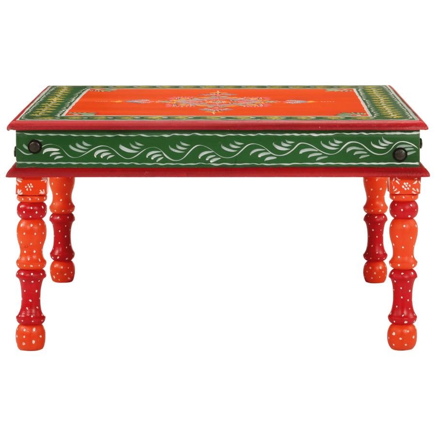 Salontafel Handbeschilderd Massief Mangohout Oranje orange