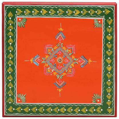 Salontafel Handbeschilderd Massief Mangohout Oranje orange