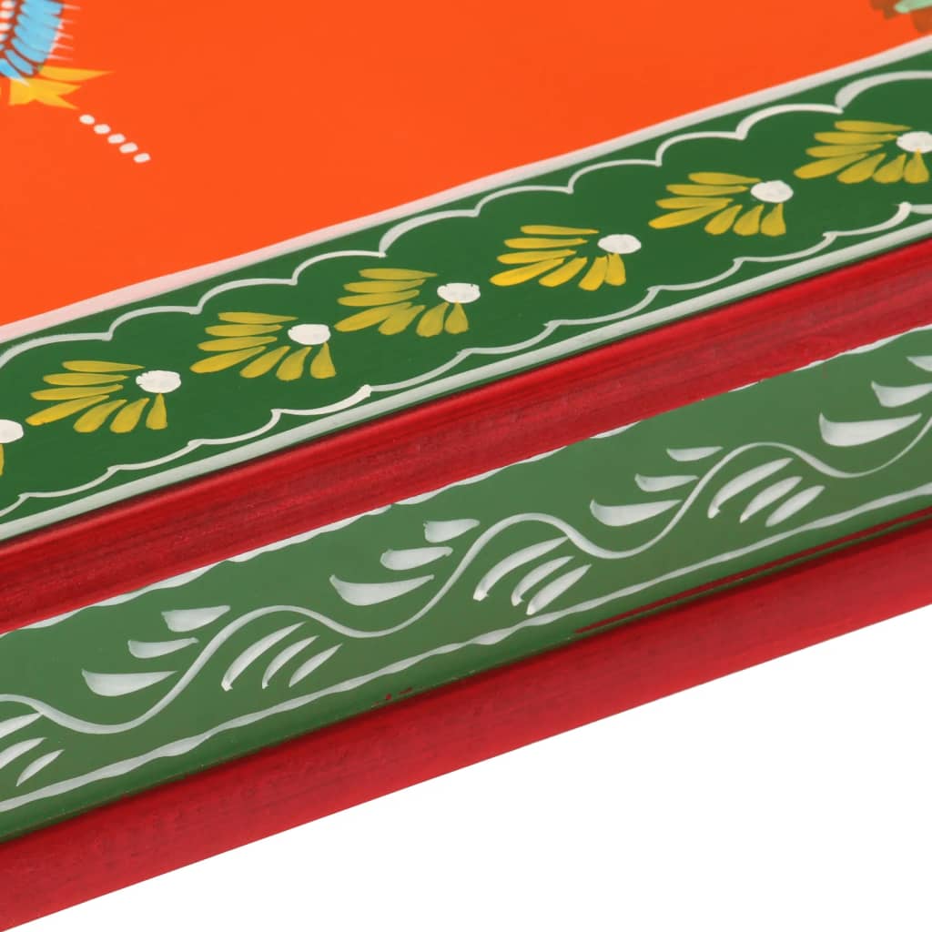Salontafel Handbeschilderd Massief Mangohout Oranje orange