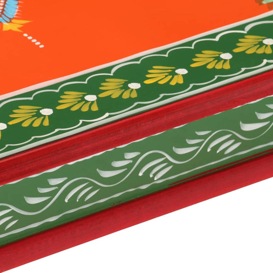 Salontafel Handbeschilderd Massief Mangohout Oranje orange