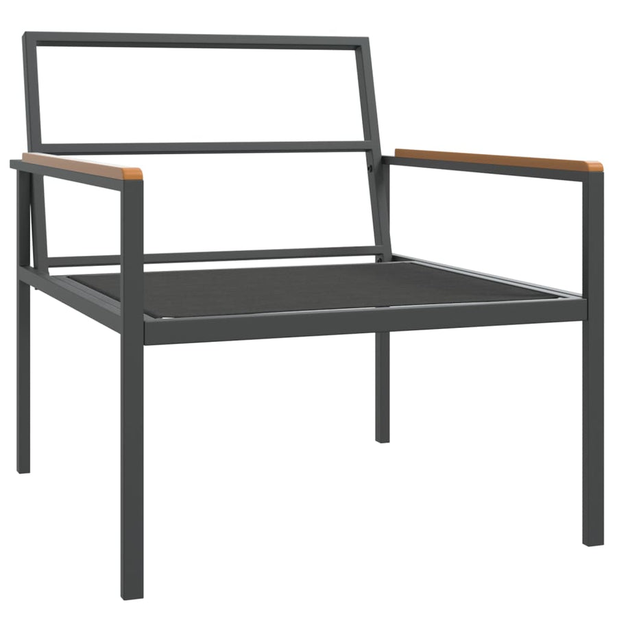 4-Delige Loungeset Met Kussens Staal Antracietkleurig