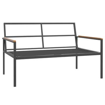 4-Delige Loungeset Met Kussens Staal Antracietkleurig