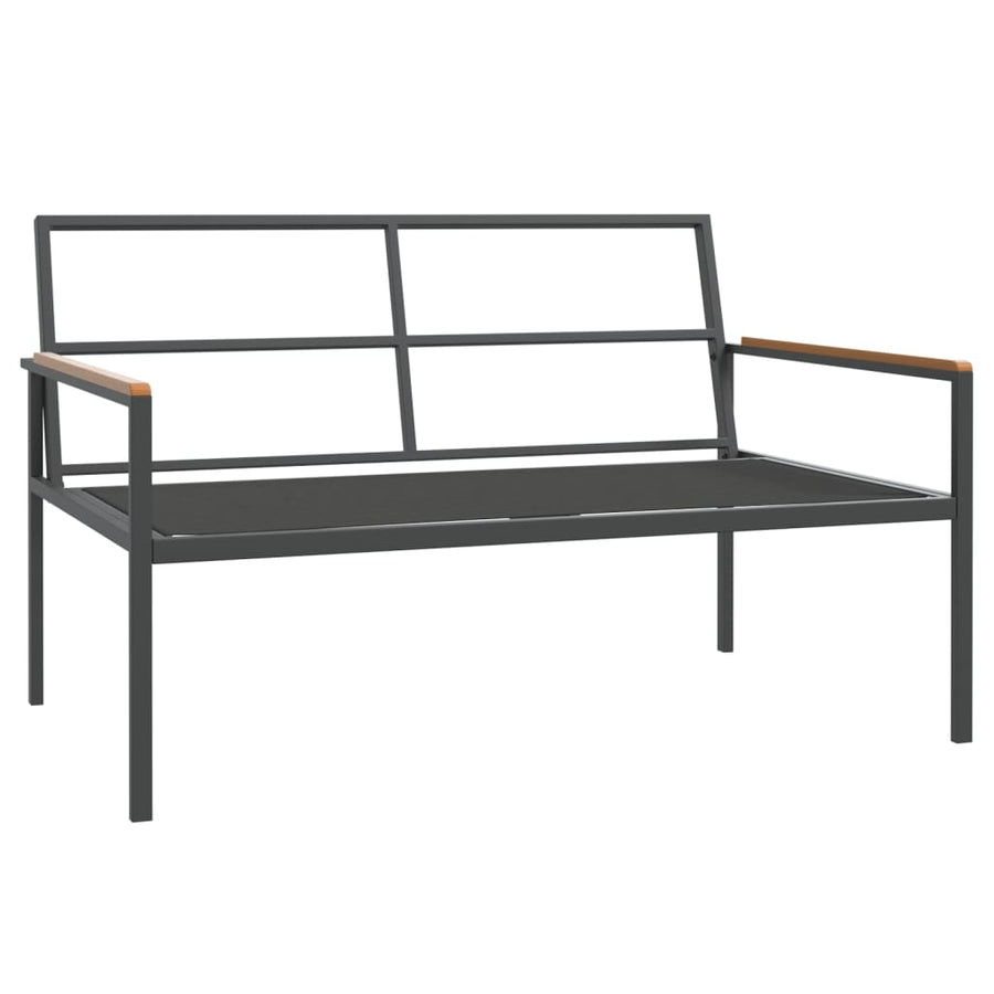 4-Delige Loungeset Met Kussens Staal Antracietkleurig