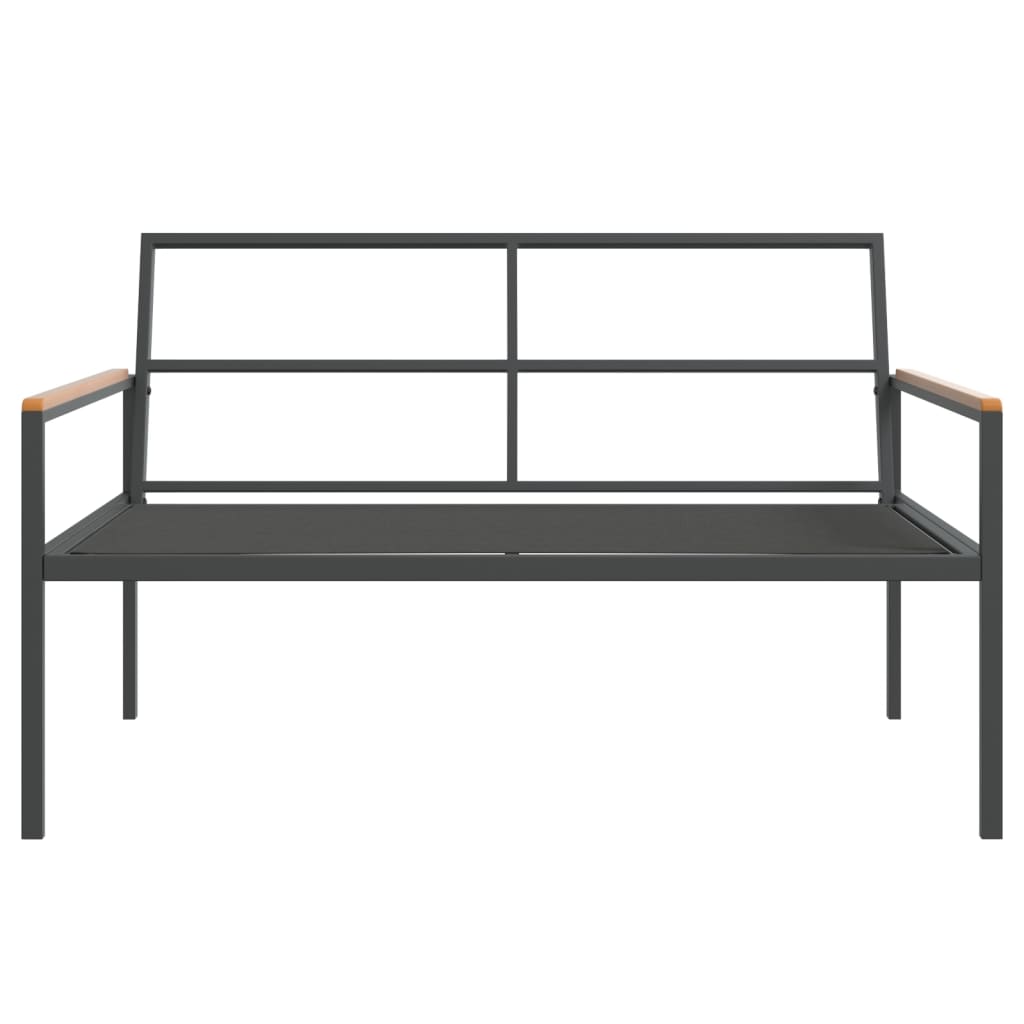 4-Delige Loungeset Met Kussens Staal Antracietkleurig
