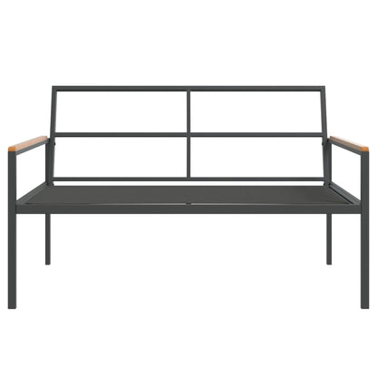 4-Delige Loungeset Met Kussens Staal Antracietkleurig