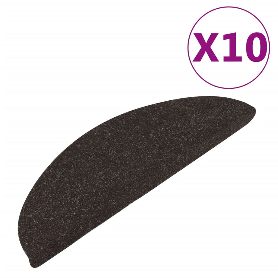 Trapmatten Zelfklevend 56X17X3 Cm 10 Zwart Halfrond (56 x 17 cm)