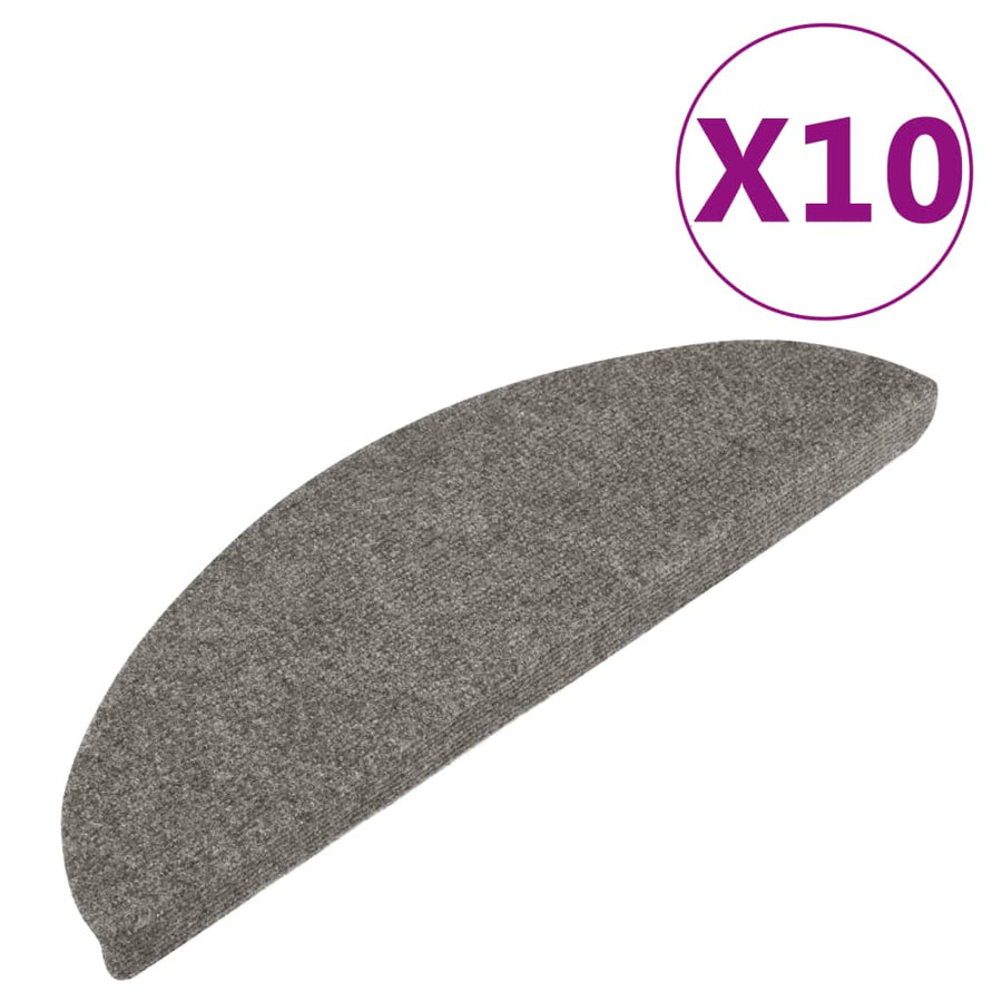 Trapmatten Zelfklevend 65X22,5X3,5 Cm 10 Grijs Halfrond (65 x 22,5 cm)