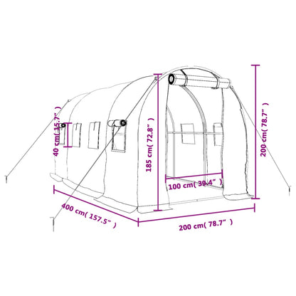 Tuinkas Met Stalen Frame 8 M² 4X2X2 M