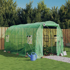 Tuinkas 4x2x2 m groen stalen frame