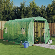 Tuinkas 4x2x2 m groen stalen frame