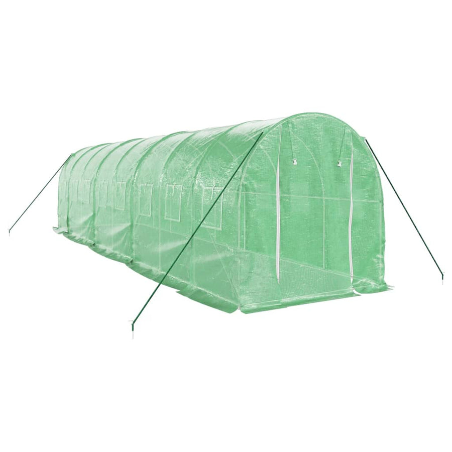 Tuinkas Met Stalen Frame 16 M² 8 x 2 x 2 m Groen