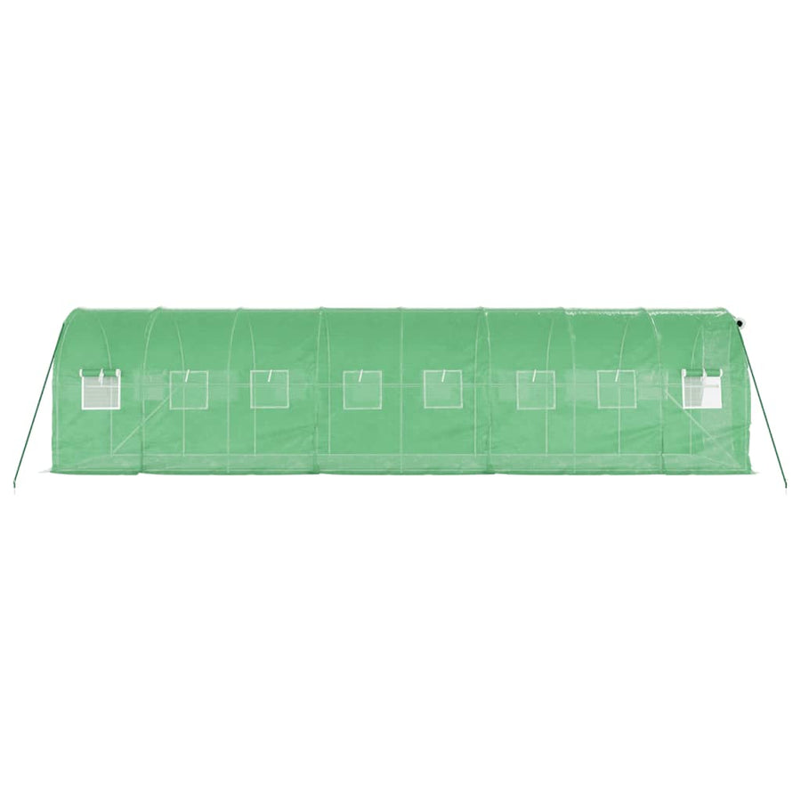 Tuinkas Met Stalen Frame 16 M² 8 x 2 x 2 m Groen