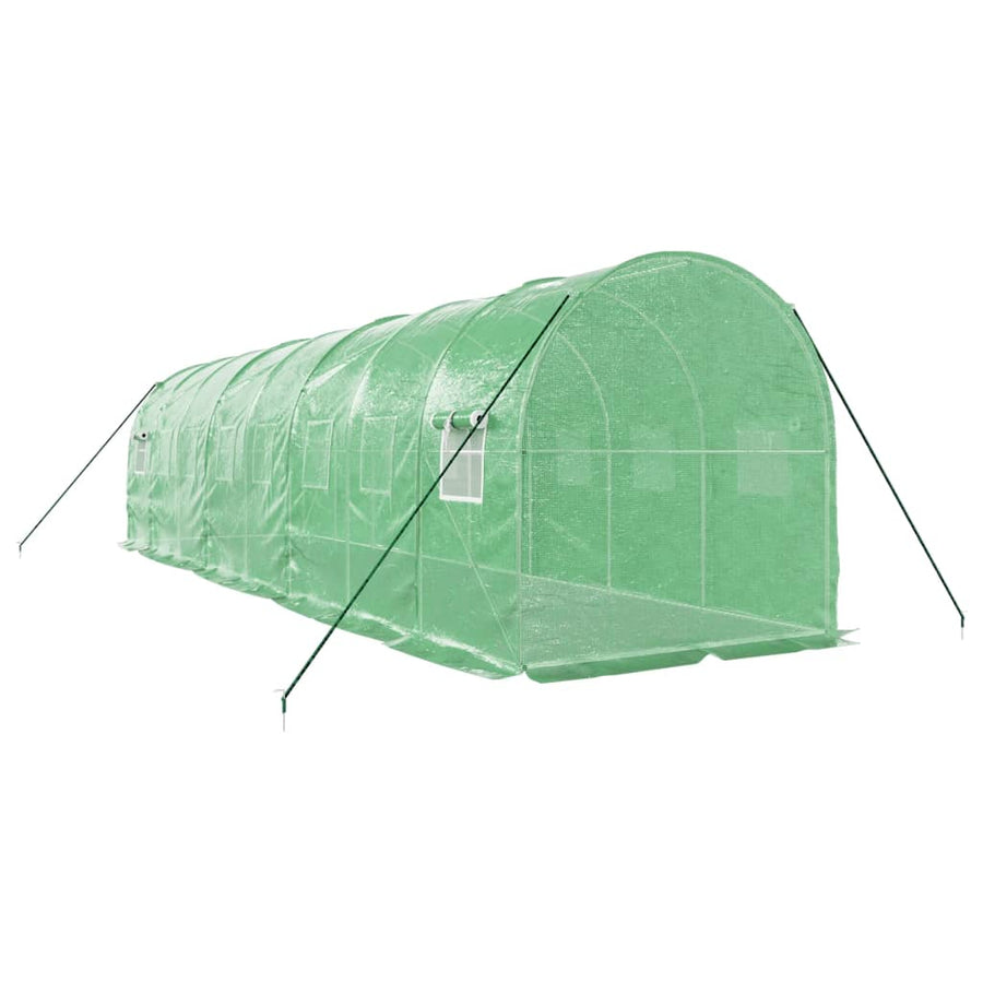 Tuinkas Met Stalen Frame 16 M² 8 x 2 x 2 m Groen