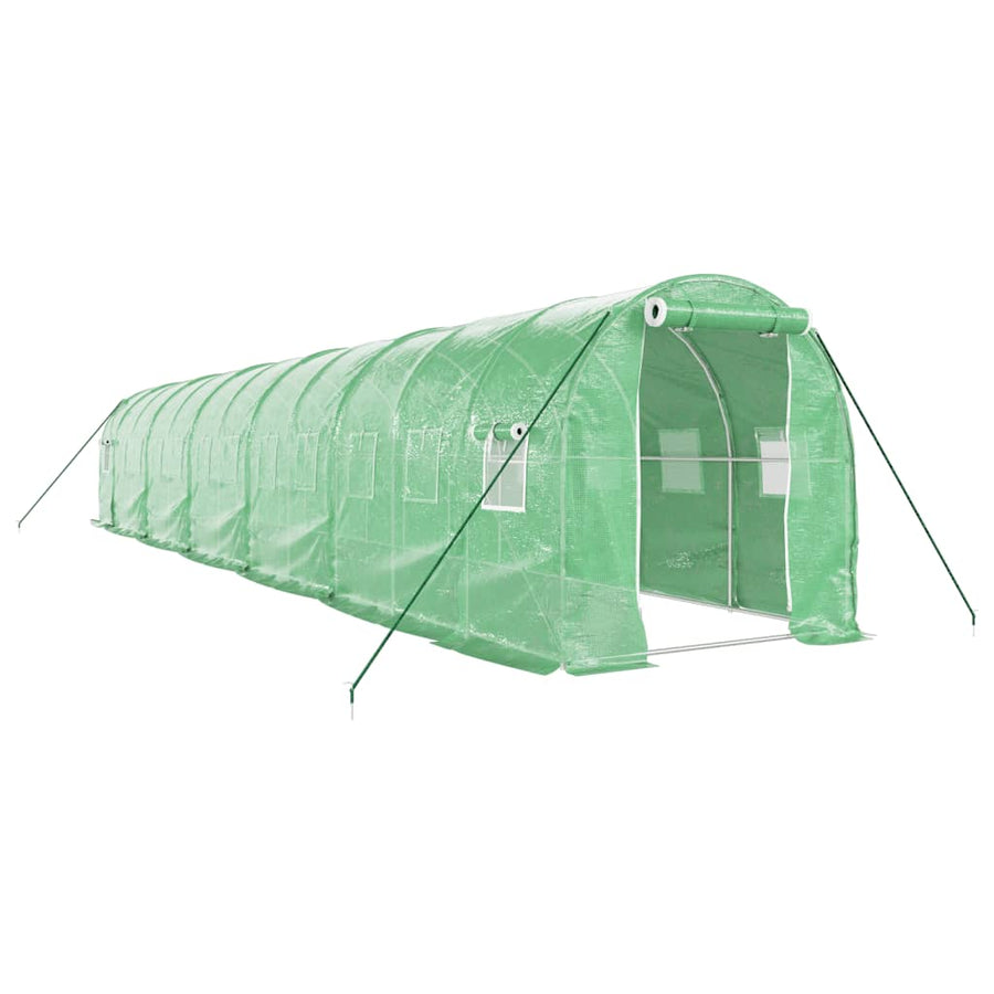 Tuinkas Met Stalen Frame 24 M² 12 x 2 x 2 m Groen