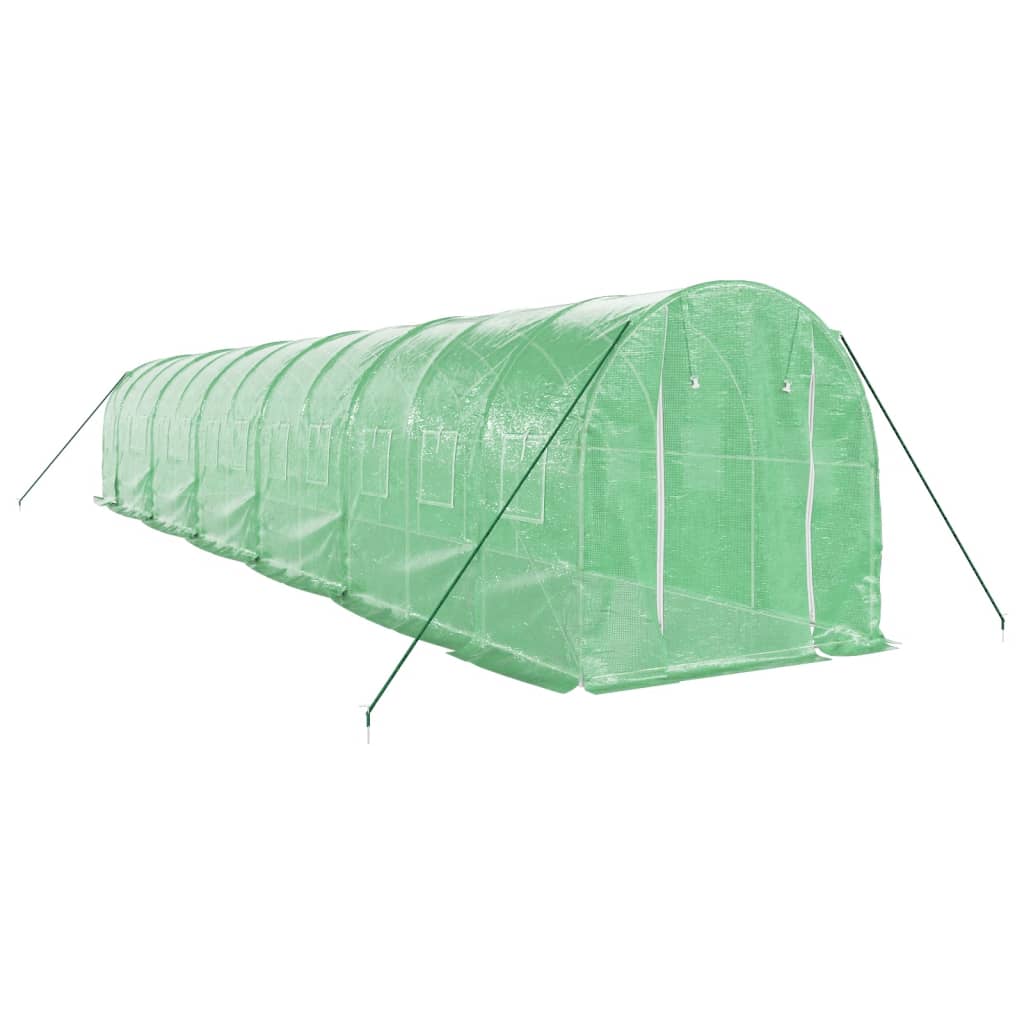 Tuinkas Met Stalen Frame 24 M² 12 x 2 x 2 m Groen