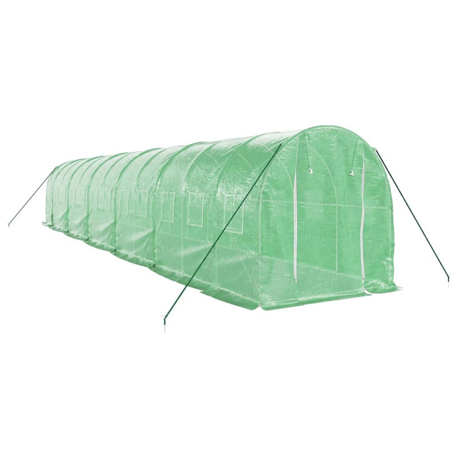 Tuinkas Met Stalen Frame 24 M² 12 x 2 x 2 m Groen