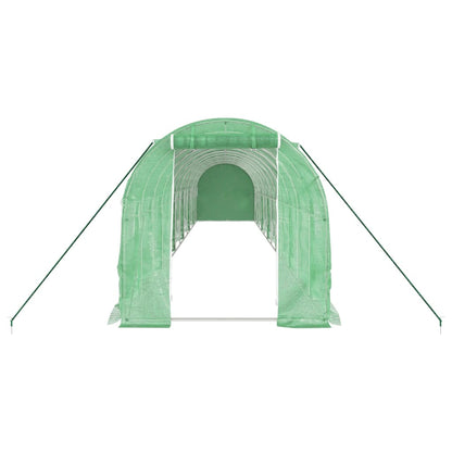 Tuinkas Met Stalen Frame 24 M² 12 x 2 x 2 m Groen