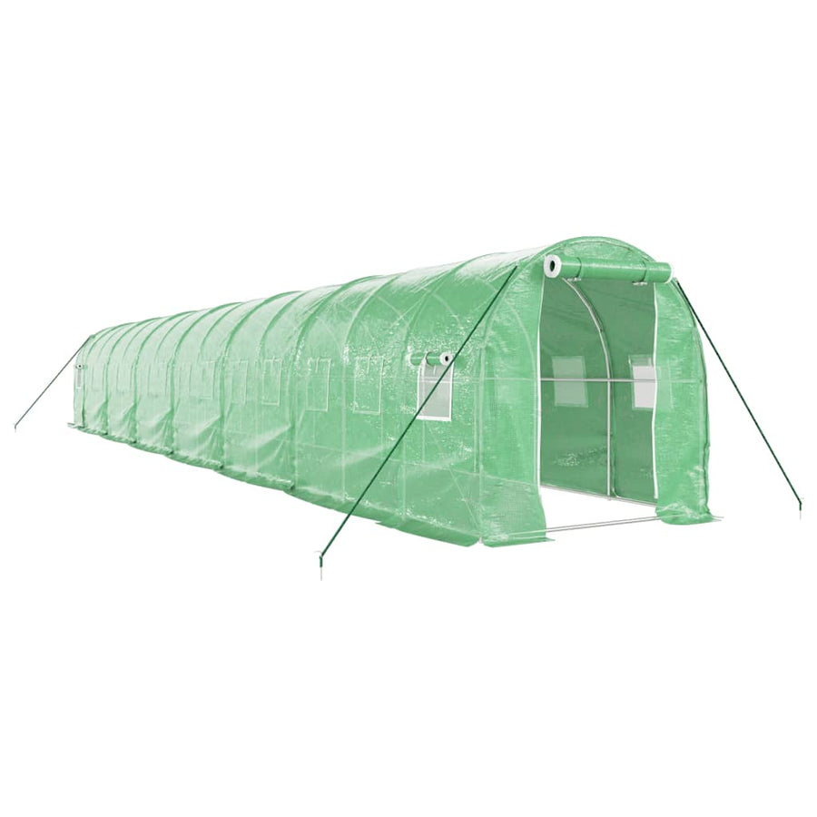 Tuinkas Met Stalen Frame 28 M² 14 x 2 x 2 m Groen