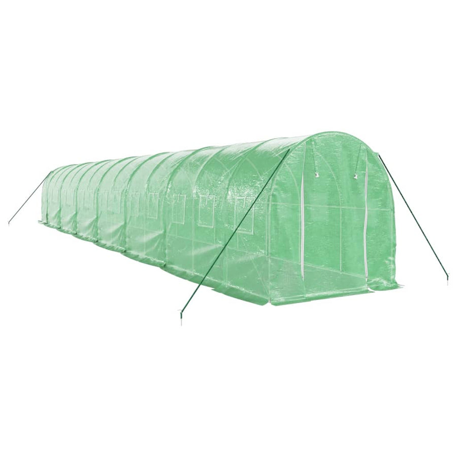 Tuinkas Met Stalen Frame 28 M² 14 x 2 x 2 m Groen