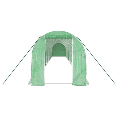 Tuinkas Met Stalen Frame 28 M² 14 x 2 x 2 m Groen