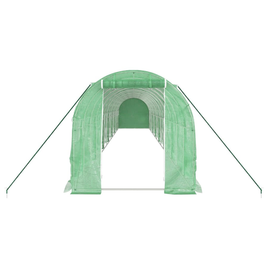 Tuinkas Met Stalen Frame 28 M² 14 x 2 x 2 m Groen