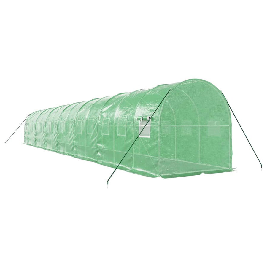 Tuinkas Met Stalen Frame 28 M² 14 x 2 x 2 m Groen