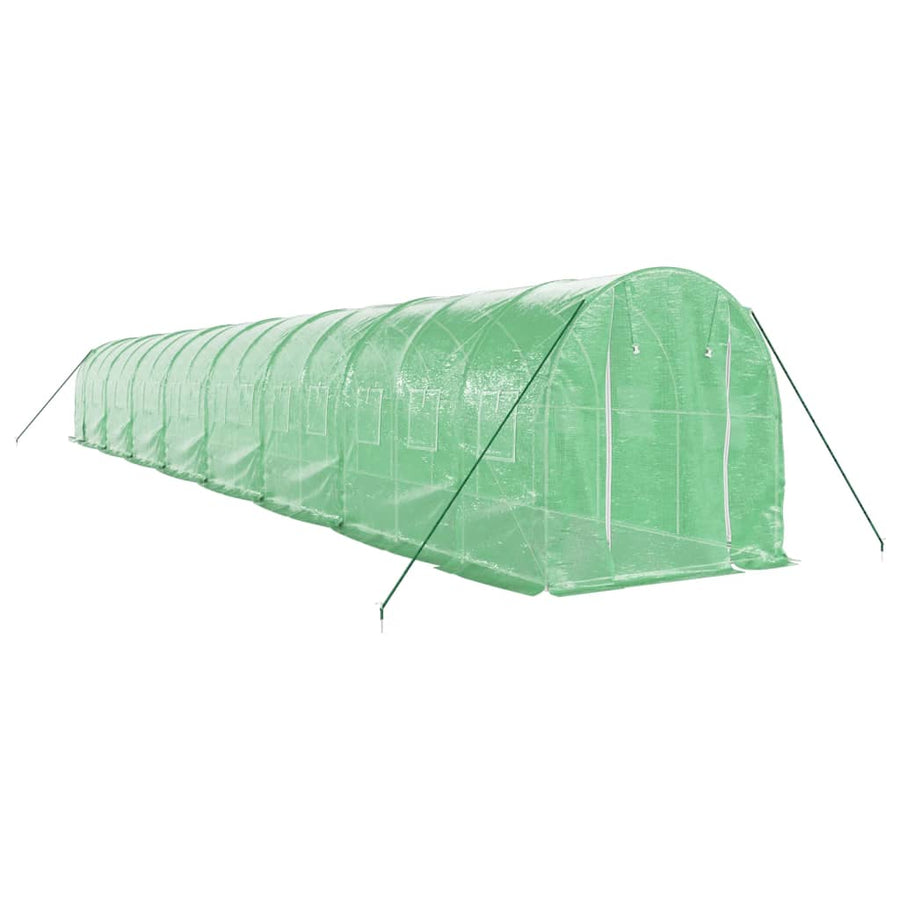 Tuinkas Met Stalen Frame 32 M² 16 x 2 x 2 m Groen