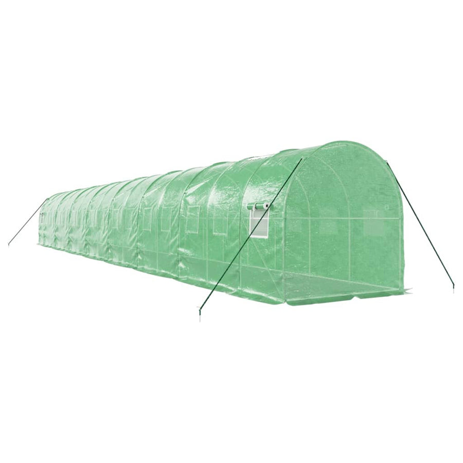 Tuinkas Met Stalen Frame 32 M² 16 x 2 x 2 m Groen