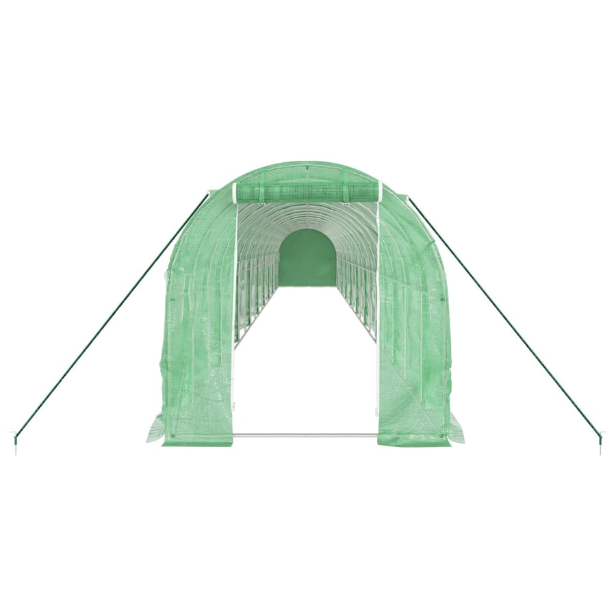 Tuinkas Met Stalen Frame 36 M² 18 x 2 x 2 m Groen